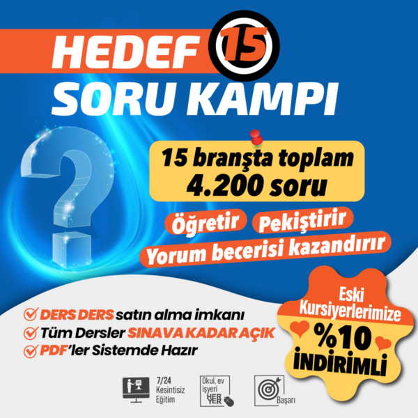 Hedef 15’den Soru Kampı